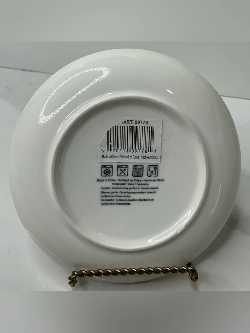 Cat Plate or Cat Dish Dessert Plate Ceramic 5” Kitten Faces White Black NEW